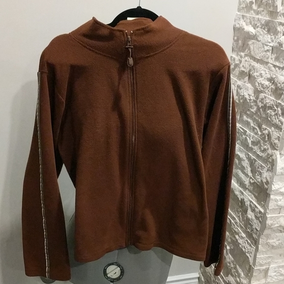 Moda Basics Thin Brown fleece zip-up